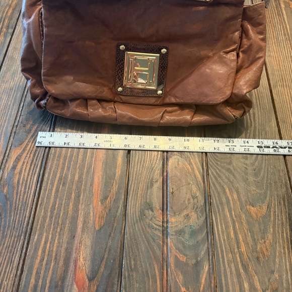 Halston Heritage Snakeskin Handle Shoulder Bag - Picture 5 of 14